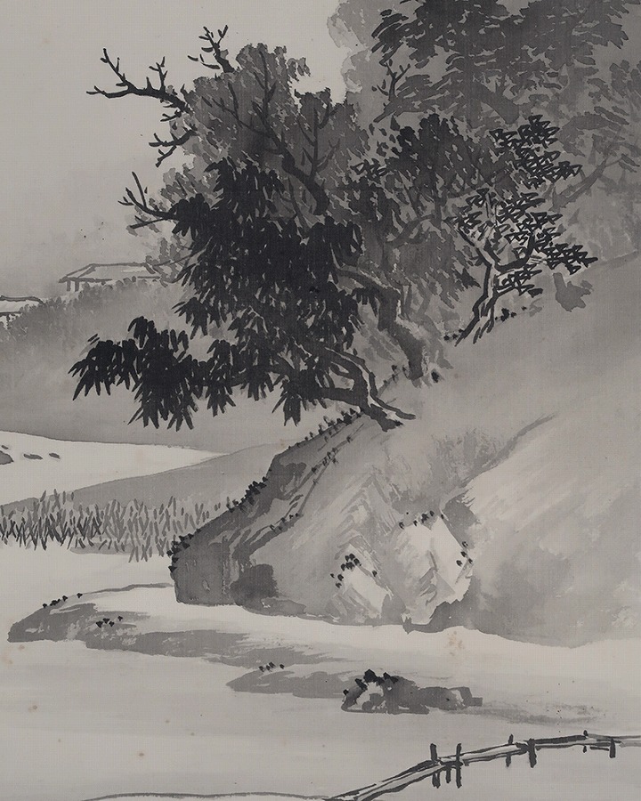 高島北海 水墨山水図 | 掛軸(掛け軸)販売／表装ご依頼は掛軸いっぷく