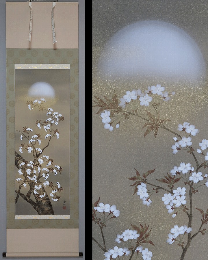 柳沢寿江 春宵 | 掛軸(掛け軸)販売／表装ご依頼は掛軸いっぷく掛軸