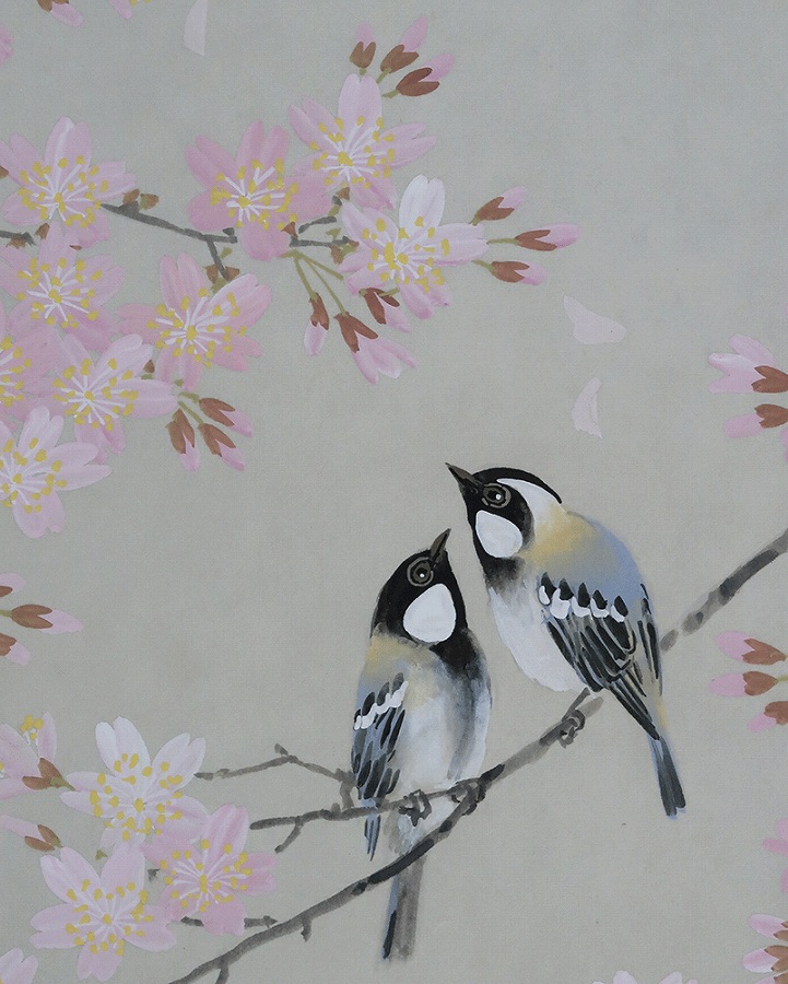 出口華凰 桜 | 掛軸(掛け軸)販売／表装ご依頼は掛軸いっぷく掛軸