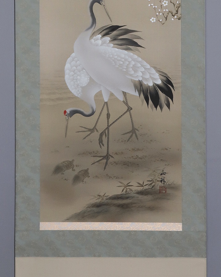 川島正祥 松竹梅鶴亀 | 掛軸(掛け軸)販売／表装ご依頼は掛軸いっぷく