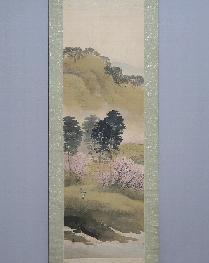 田中頼璋 春景山水 | 掛軸(掛け軸)販売／表装ご依頼は掛軸いっぷく掛軸