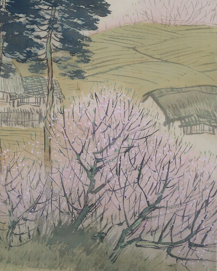 田中頼璋 春景山水 | 掛軸(掛け軸)販売／表装ご依頼は掛軸いっぷく掛軸